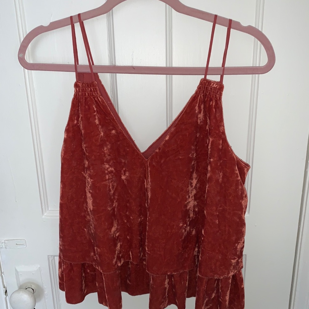 Aerie red velvet tank top
